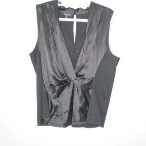 Lafayette 148 NY black silk top size 18